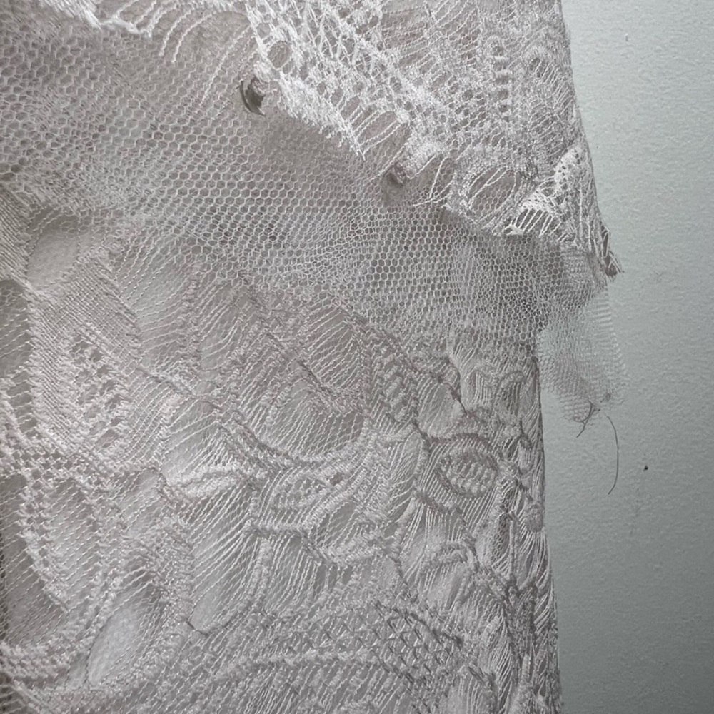 Joyfolie Azalea Lace Tiered Full Length Dress in Cream NWT - Picture 13 of 16